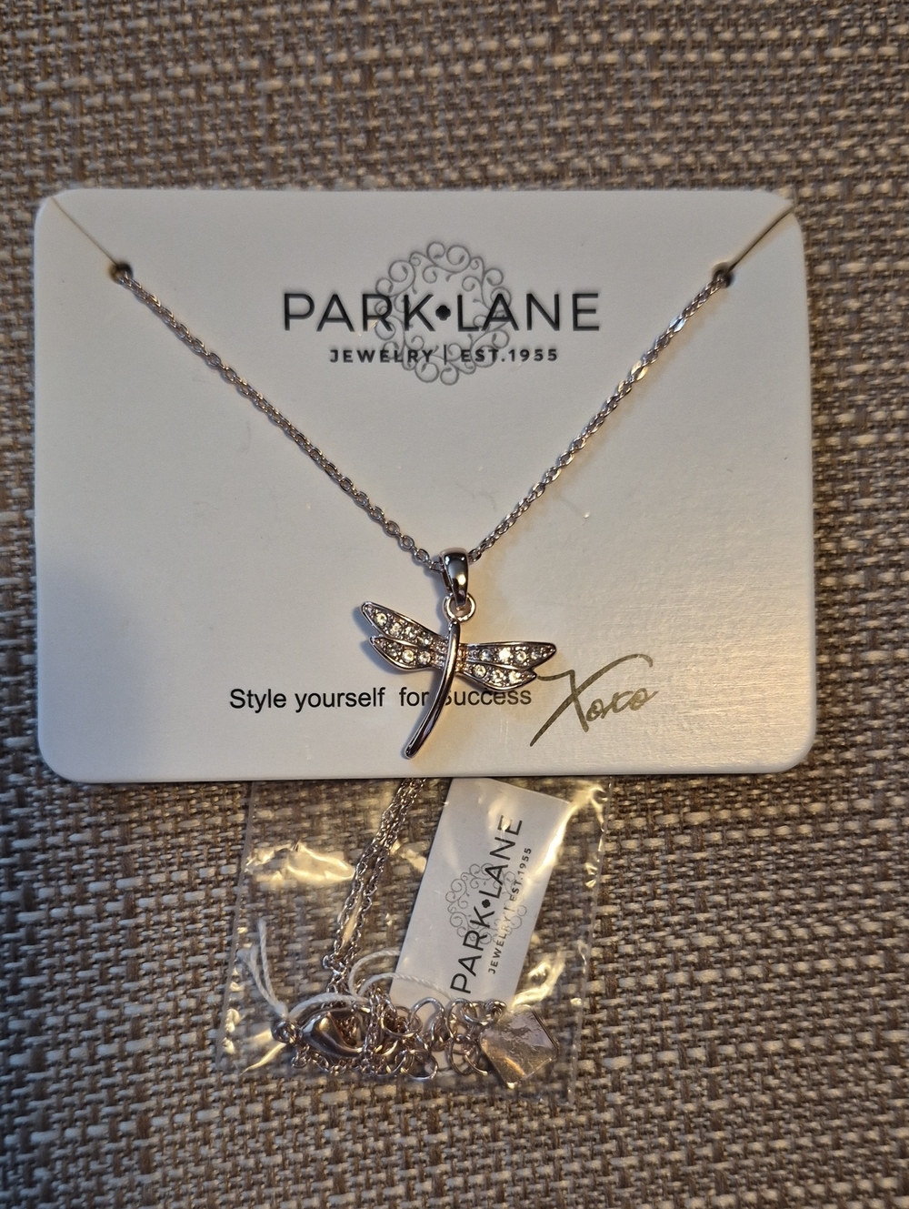 Park Lane Silver Dragonfly Pendant Necklace with Crystal Wings